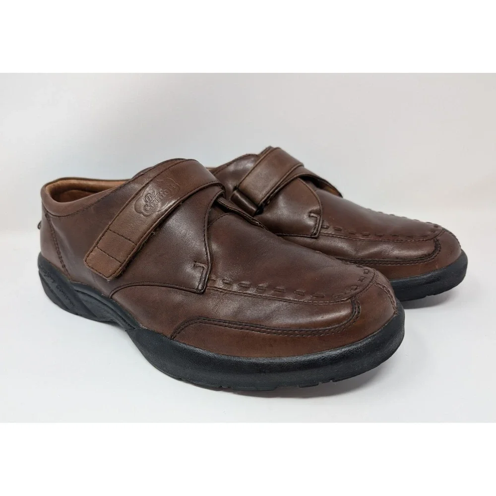 Dr. Comfort Frank Mens Brown Leather Orthopedic Diabetic Shoes 9.5 W 6221 NICE!